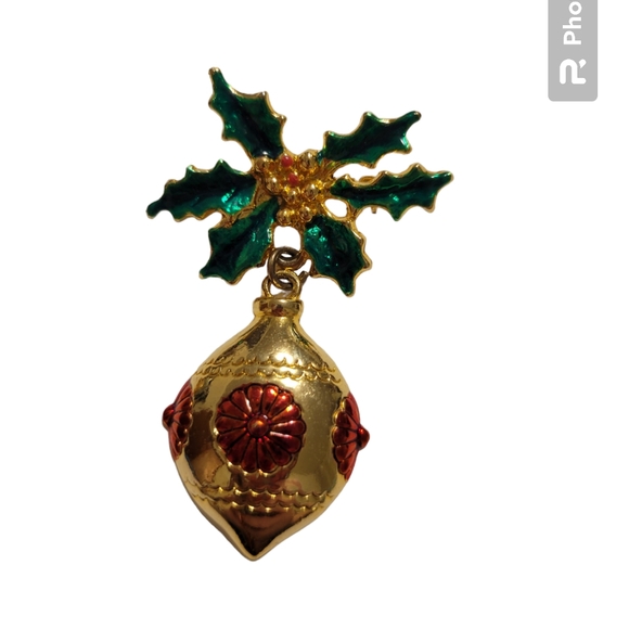 Vintage Jewelry - Vintage AAI Christmas Ornament Brooch Pin